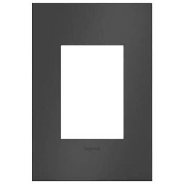 Legrand - Satin Black, 1-Gang plus  Wall Plate - Satin Black