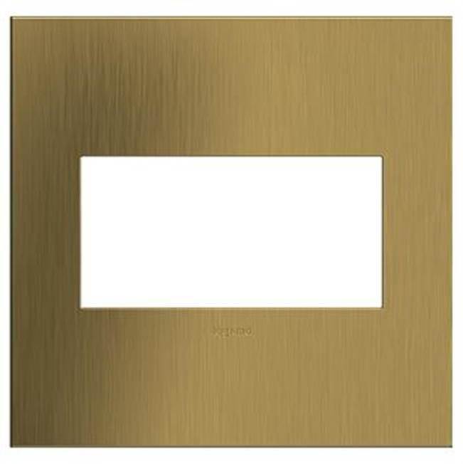 Legrand - Brushed Satin Brass, 2-Gang  Wall Plate - Brushed Satin Brass
