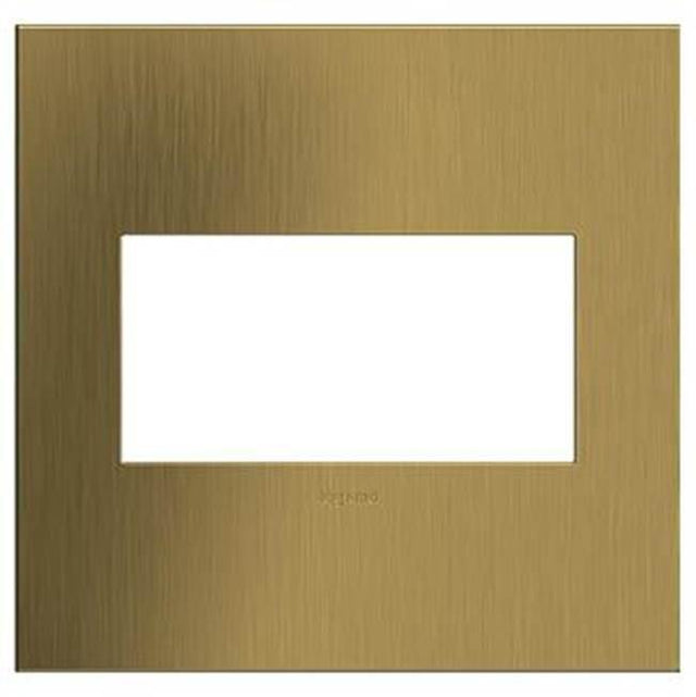 Legrand - Brushed Satin Brass, 2-Gang  Wall Plate - Brushed Satin Brass