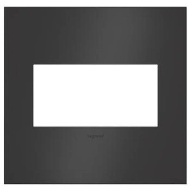 Legrand - Satin Black, 2-Gang  Wall Plate - Satin Black
