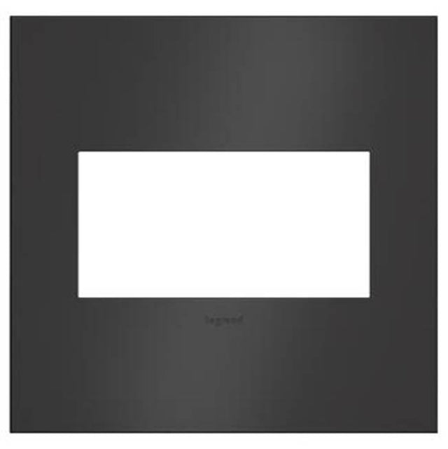 Legrand - Satin Black, 2-Gang  Wall Plate - Satin Black