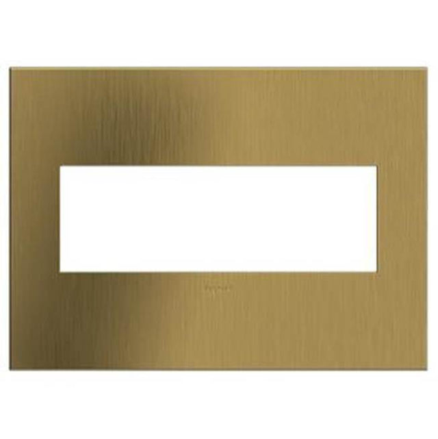 Legrand - Brushed Satin Brass, 3-Gang  Wall Plate - Brushed Satin Brass