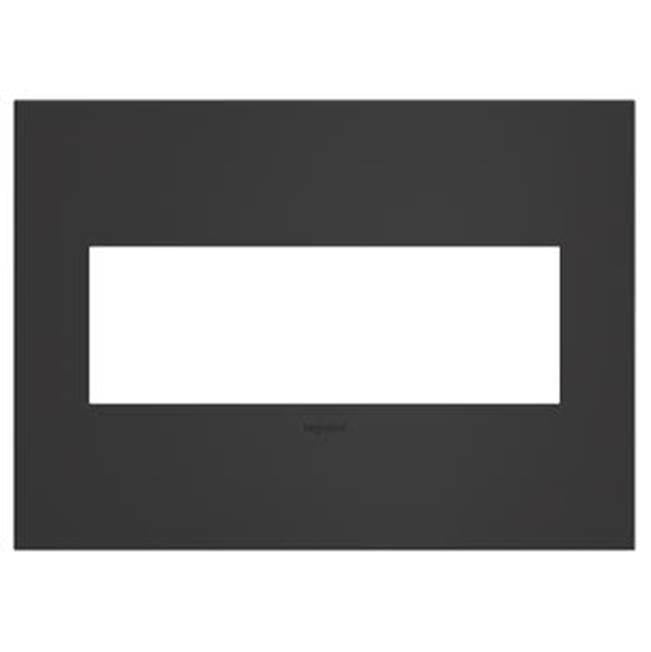 Legrand - Satin Black, 3-Gang  Wall Plate - Satin Black