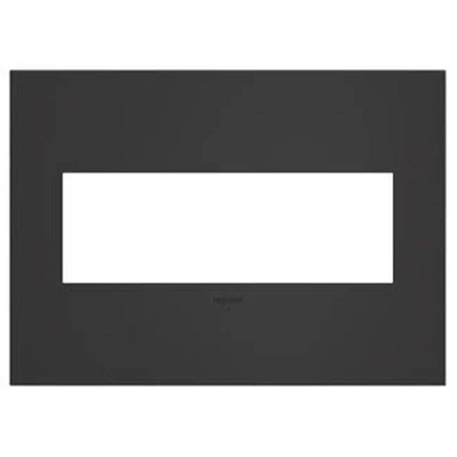 Legrand - Satin Black, 3-Gang  Wall Plate - Satin Black