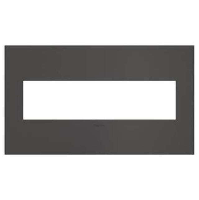 Legrand - Brushed Black Nickel, 4-Gang  Wall Plate - Brushed Black Nickel