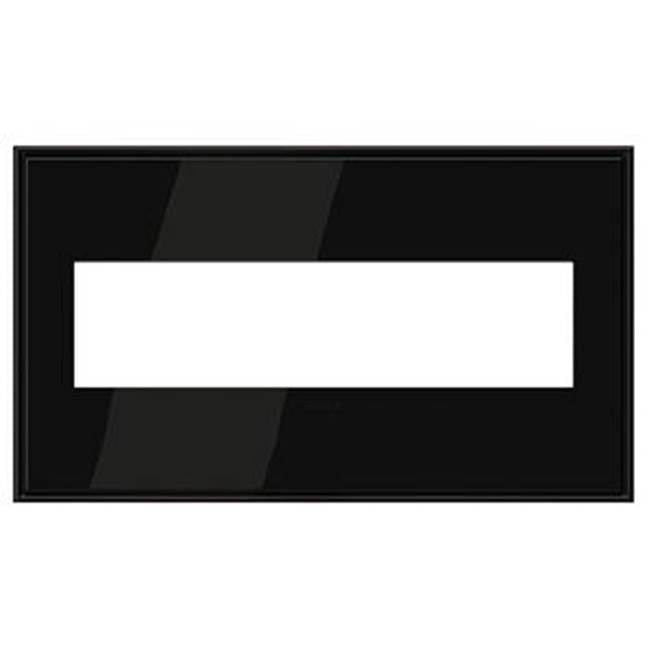 Legrand - Black Nickel, 4-Gang  Wall Plate - Black Nickel