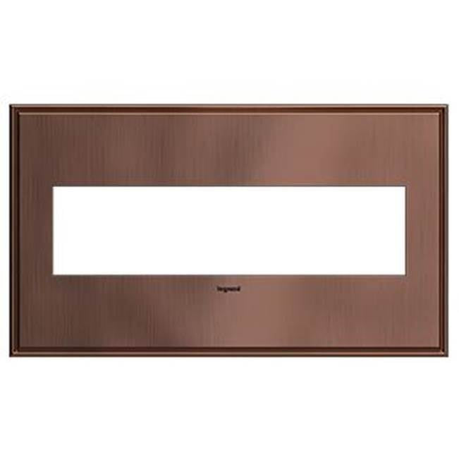 Legrand - Matte Antique Copper, 4-Gang  Wall Plate - Matte Antique Copper