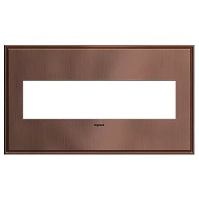 Legrand - Matte Antique Copper, 4-Gang  Wall Plate - Matte Antique Copper