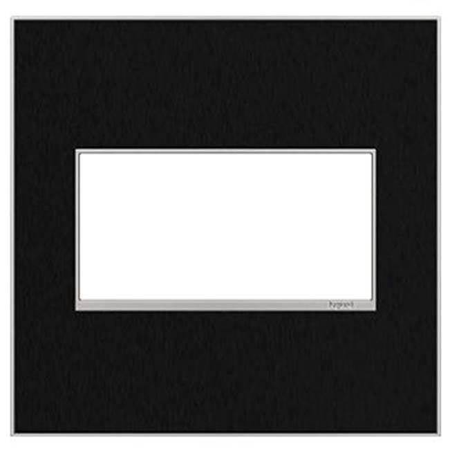 Legrand - Black Stainless, 2-Gang Wall Plate - Black Stainless