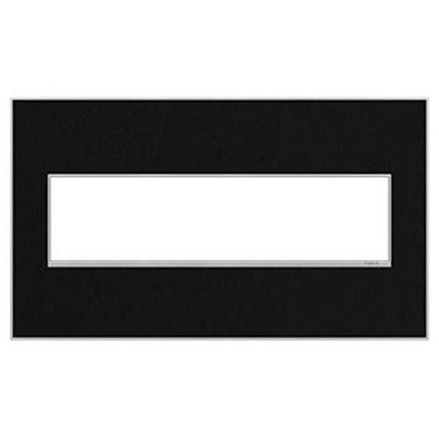Legrand - Black Stainless, 4-Gang Wall Plate - Black Stainless