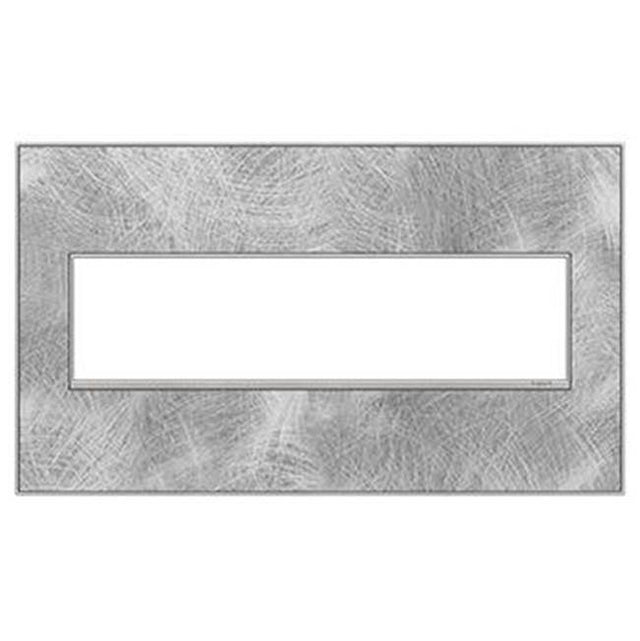 Legrand - Spiraled Stainless, 4-Gang Wall Plate - Spiraled Stainless