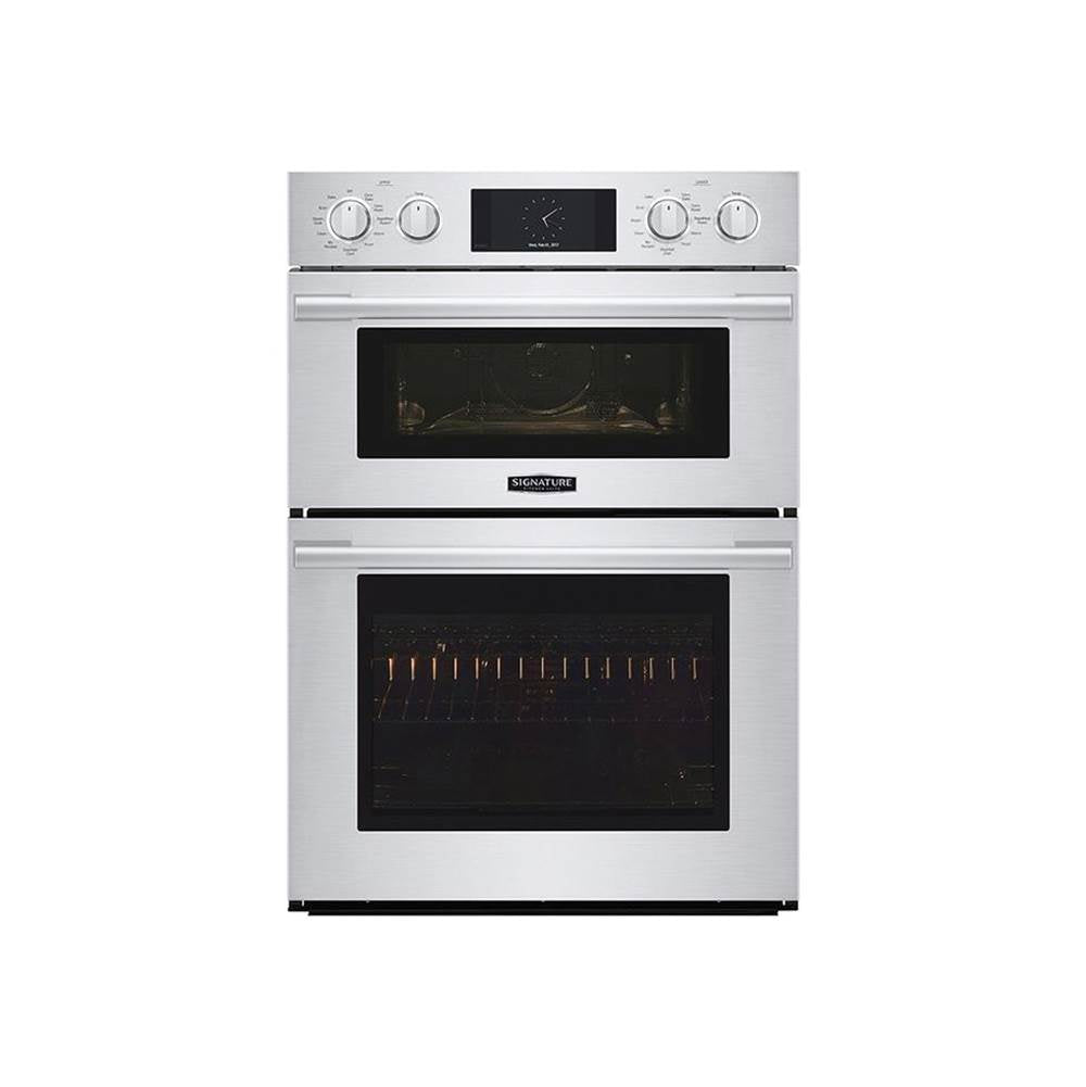 LG Signature Kitchen Suite - Combination Wall Oven, 30'', 1.7 cu-ft Microwave (Speed Oven), 4.7 cu-ft LCD Touch Display, Gourmet Chef, Steam Sous Vide