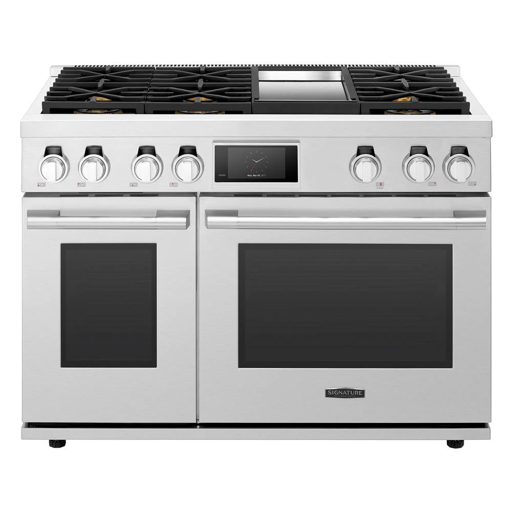 Dual Fuel Range, 48'', Chromium Griddle, Combi Steam Oven, Sabbath Mode, Self Clean and Speed Clean
