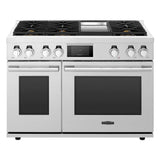 Dual Fuel Range, 48'', Chromium Griddle, Combi Steam Oven, Sabbath Mode, Self Clean and Speed Clean