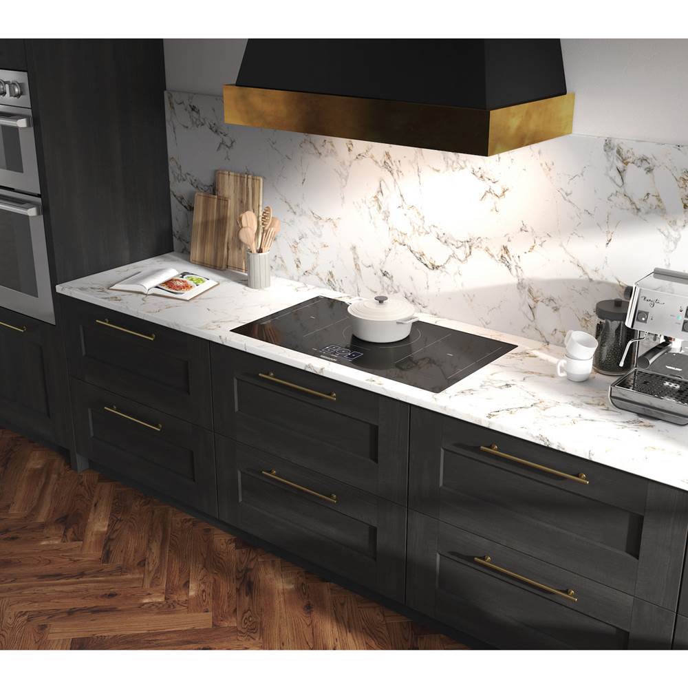 Induction Cooktop, 36'', 2 Full Flex Zones and One Dual Center Zone, LCD Touch Control, Proud or Flush Installation