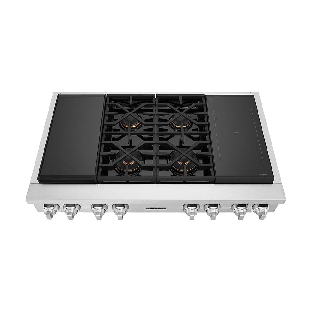 LG Signature Kitchen Suite - Dual Fuel Rangetop, 48'', Sous Vide, Induction, 4 Dual Stack Burners and Heavy-Duty Cast Iron Grates, Sabbath Mode