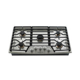 LG Signature Kitchen Suite - Gas Cooktop, 30'', Red LED Knob Accents, 19000 Btu RapidHeat Center Burner, 5 Sealed Burners and 3 Continuous Heavy-Duty Cast Iron Grates