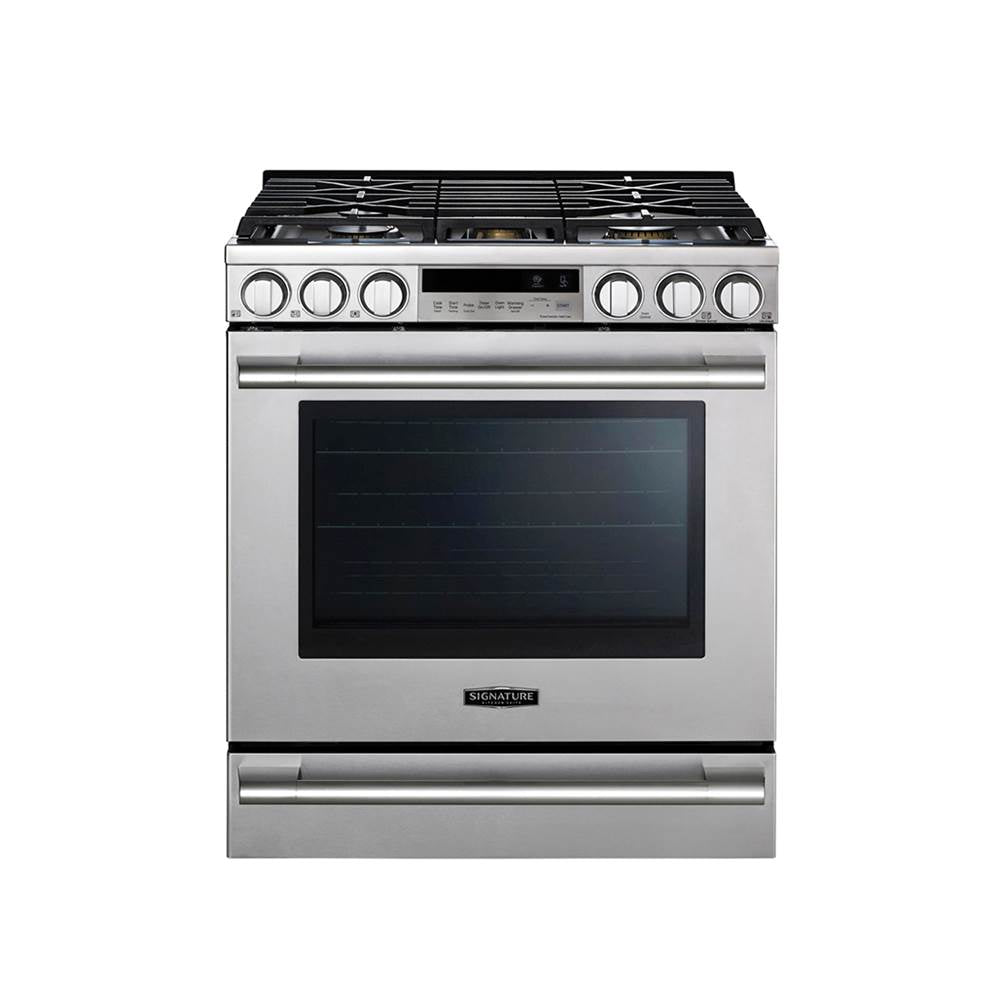 LG Signature Kitchen Suite - Large Capacity 30'' Slide-in Gas Range, 6.3 cu-ft, ProBake Convection, RapidHeat 19000 Btu Burner