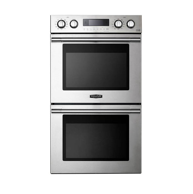LG Signature Kitchen Suite - Double Wall Oven, 30'', 4.7 cu-ft Metal Knobs, 4 Convection Options, GlideShut Door, Wi-Fi Function, Smart Rack