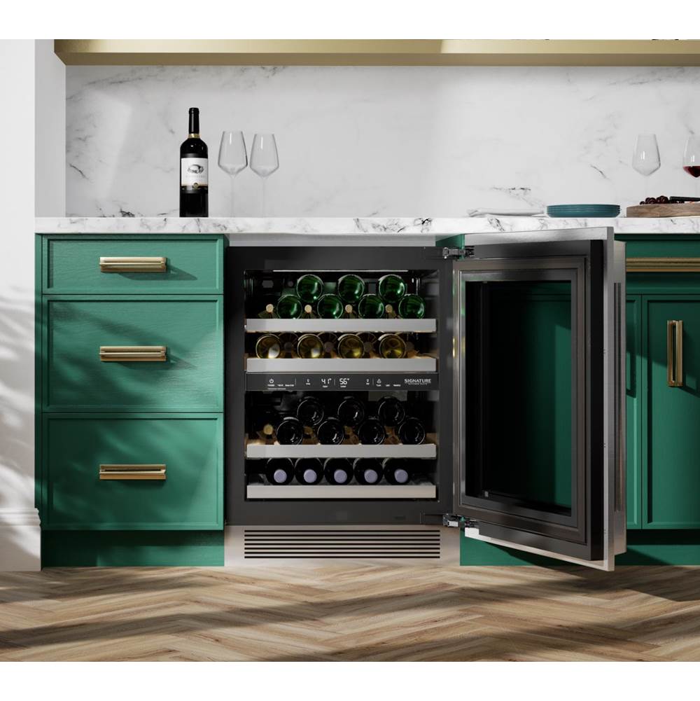 24'' Undercounter Wine, 2 Temperature Zones, Panel Ready, Door Reversible
