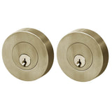 Linnea - Round Deadbolt Double Cylinder, Satin Brass - Satin Brass