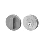 Linnea - Round Deadbolt Single Cylinder, Polished Stainless Steel - Polished Stainless Steel