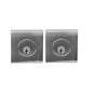 Linnea - Square Deadbolt Double Cylinder, Polished Stainless Steel - Polished Stainless Steel