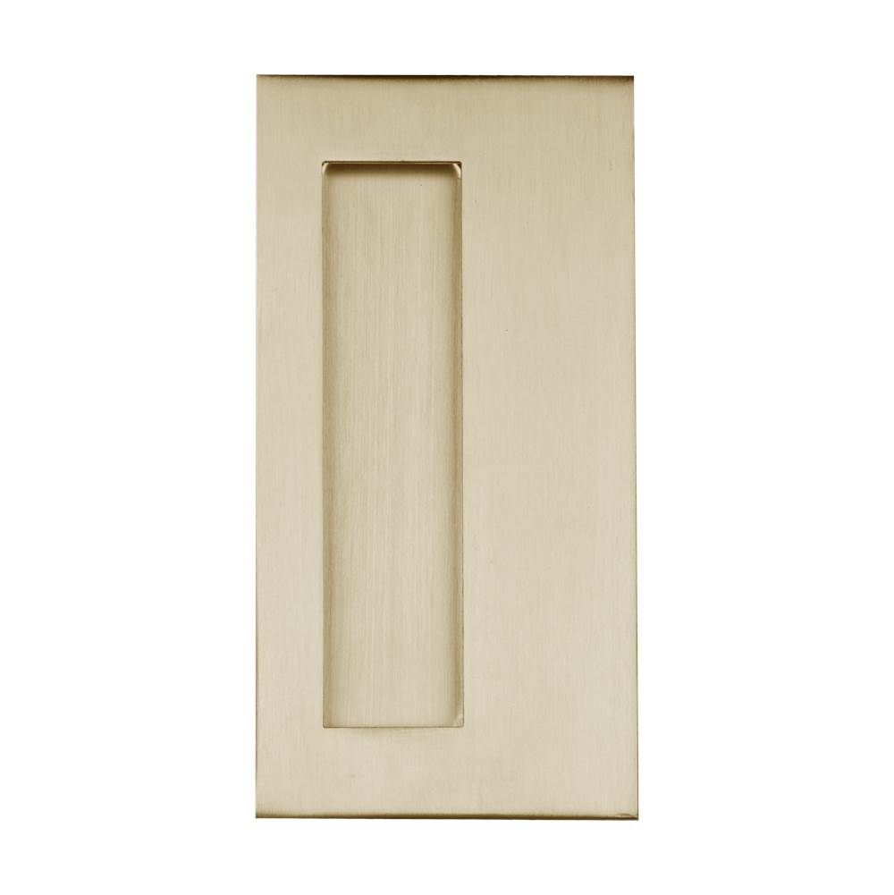 Linnea - Square Flush Pull, Satin Brass - Satin Brass