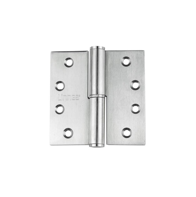 Linnea - Lift Off Hinge (Round Knuckle)- Right, Dimensions 101.6X101.6, Thicknesss 3.5mm(4''X4'')304 Stainless Steel - Satin Stainless Steel