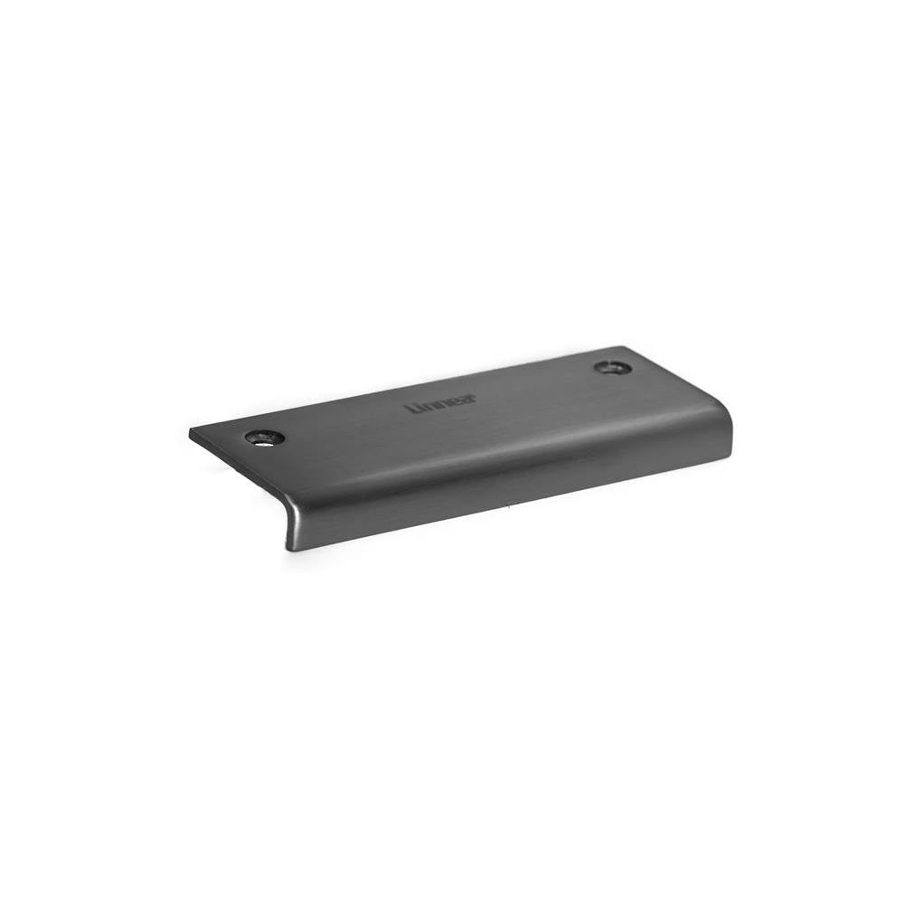 Linnea - Cabinet Pull, 28mm Length, 36mm Projection, 10mm Drop Down Lip, 304 Stainless Steel. - Pvd Graphite Black