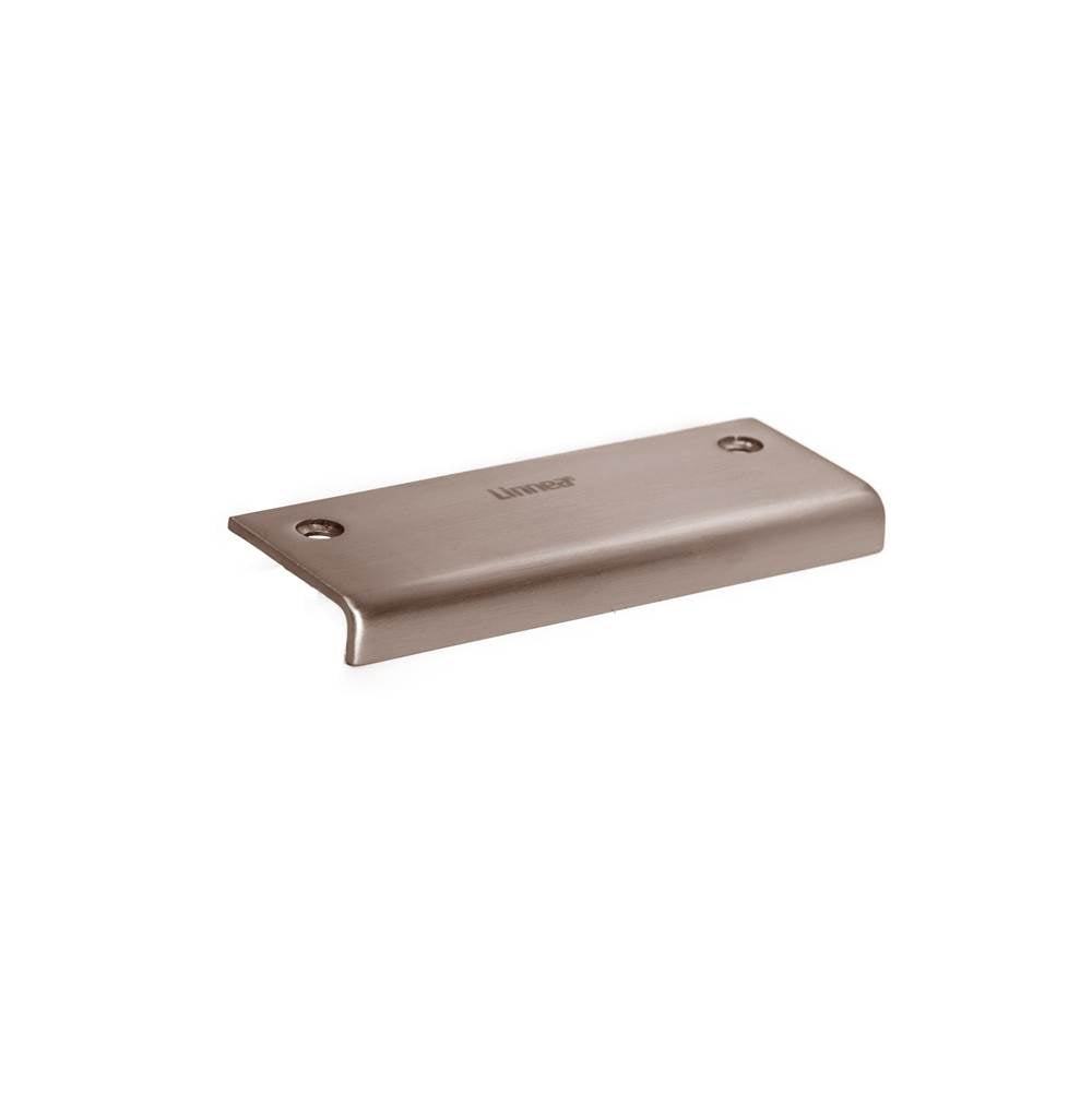 Linnea - Cabinet Pull, 28mm Length, 36mm Projection, 10mm Drop Down Lip, 304 Stainless Steel. - Pvd Satin Rose Gold
