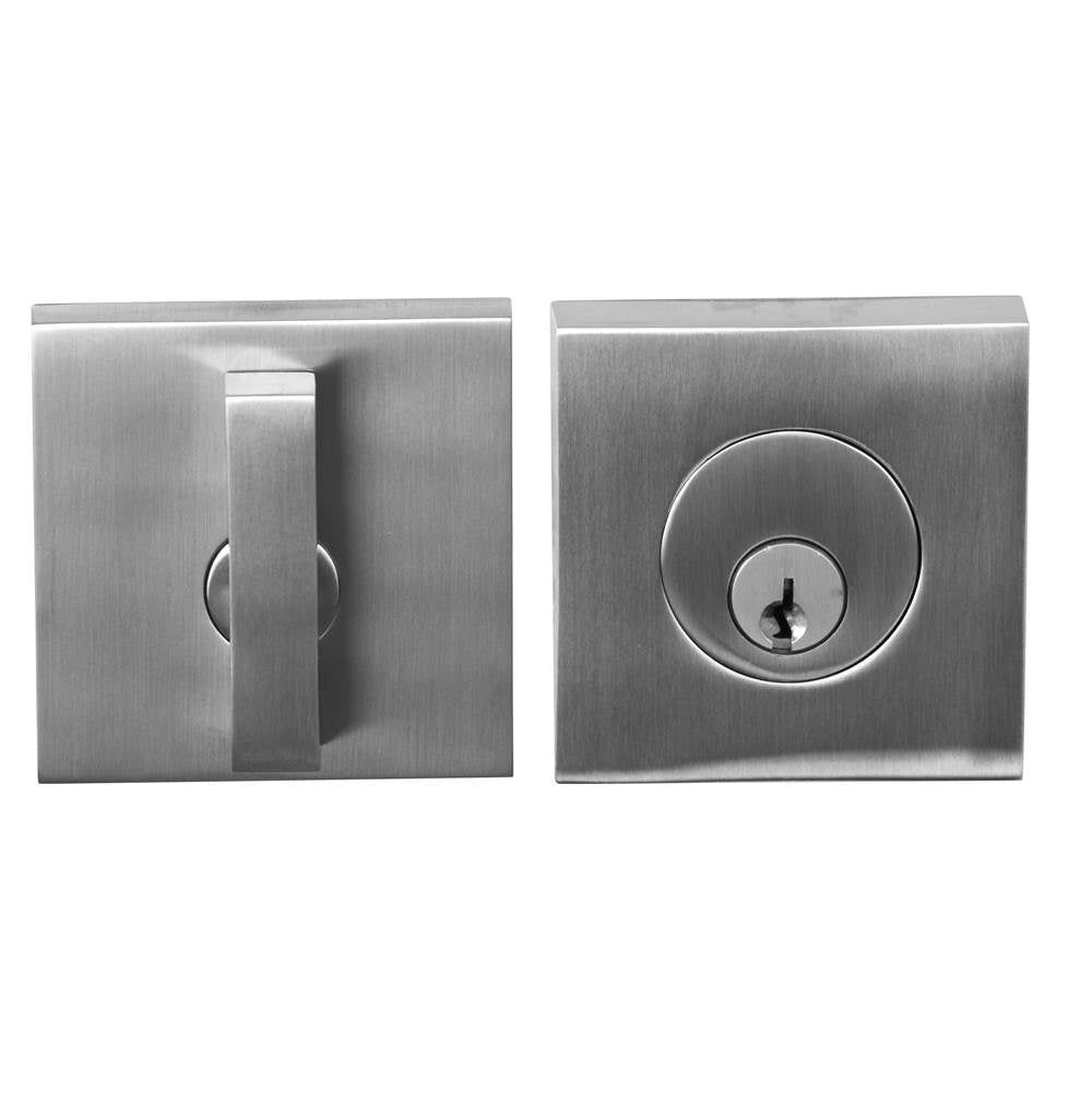 Linnea - Square Deadbolt Double Cylinder, Titanium Gold - Titanium Gold