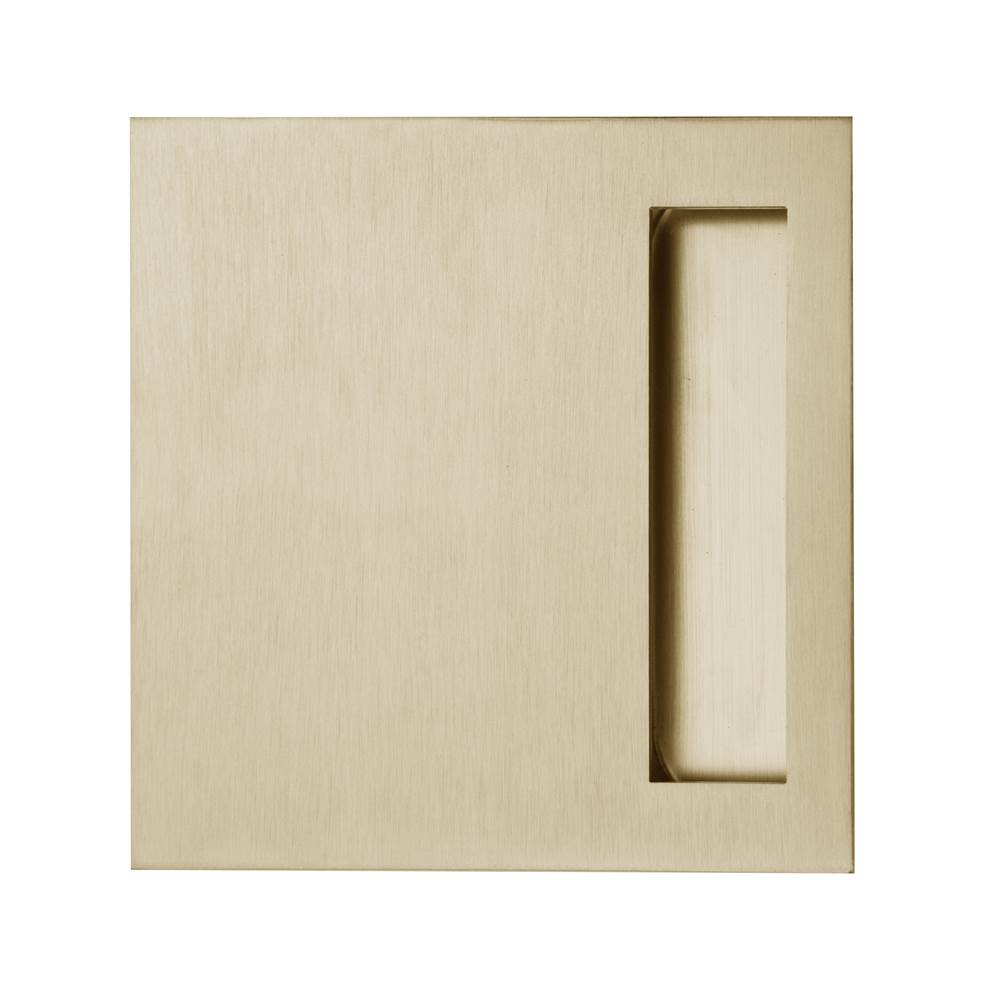 Linnea - Square Flush Pull, Satin Brass - Satin Brass