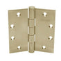 Linnea - Reversible Door Hinge, Dimensions, 101.6 X101.6mm,Thickness 3.5 mm (4''X4'') 316 Marine Grade Stainless Steel - Pvd Satin Brass