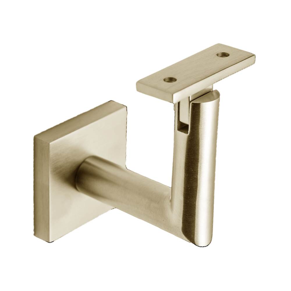 Linnea - Handrail Bracket Surface Mounting , Satin Brass - Satin Brass