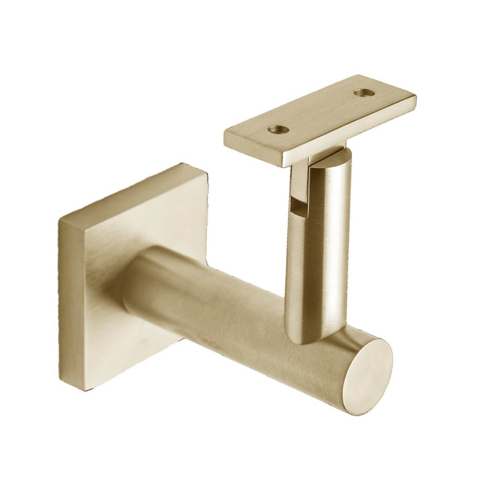 Linnea - Handrail Bracket Surface Mounting , Satin Brass - Satin Brass