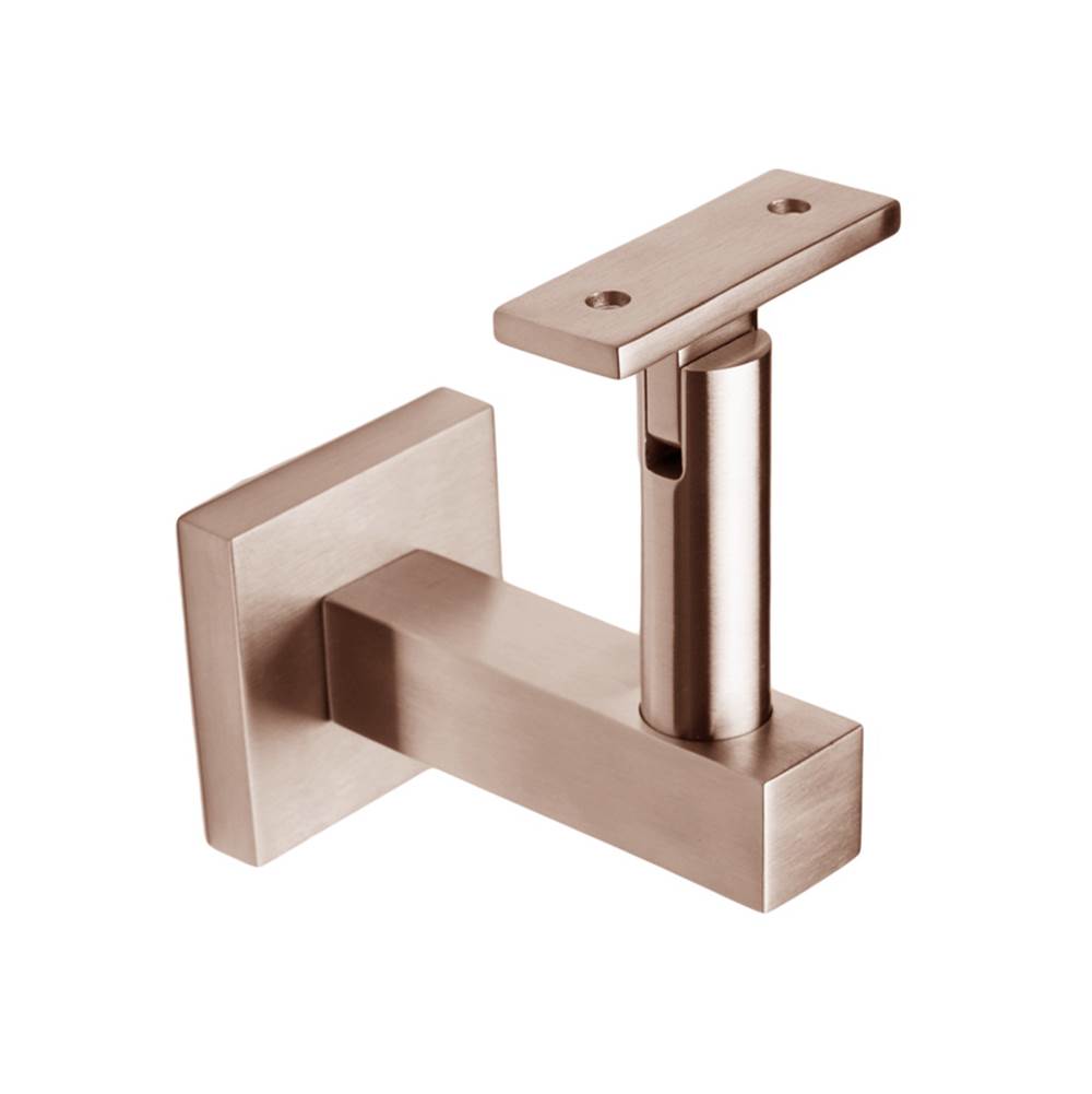 Linnea - Handrail Bracket Surface Mounting , Satin Rose Gold - Satin Rose Gold