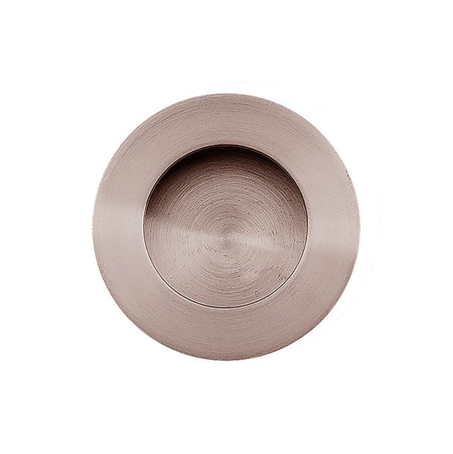 Linnea - Round Flush Pull, Polished Rose Gold - Polished Rose Gold