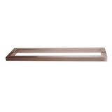 Linnea - Single Glass Mount Shower Door Pull (Includes Mounting Discs). 470mm Length, 450mm CTC. 20 X 20mm Section. 65mm Projection. 304 Stainless Steel. - Pvd Satin Rose Gold