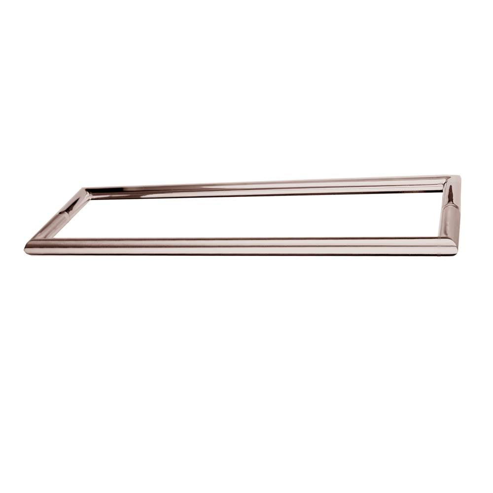 Linnea - Single Glass Mount Shower Door Pull (Includes Mounting Discs). 469mm Length, 450mm CTC. 19mm Dia. 72mm Projection. 304 Stainless Steel. - Pvd Polished Rose Gold