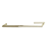 Linnea - Single Glass Mount Shower Door Pull (Includes Mounting Discs). 469mm Length, 450mm CTC. 19mm Dia. 72mm Projection. 304 Stainless Steel. - Pvd Titanium Gold
