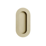 Linnea - Oval Flush Pull, Satin Brass - Satin Brass