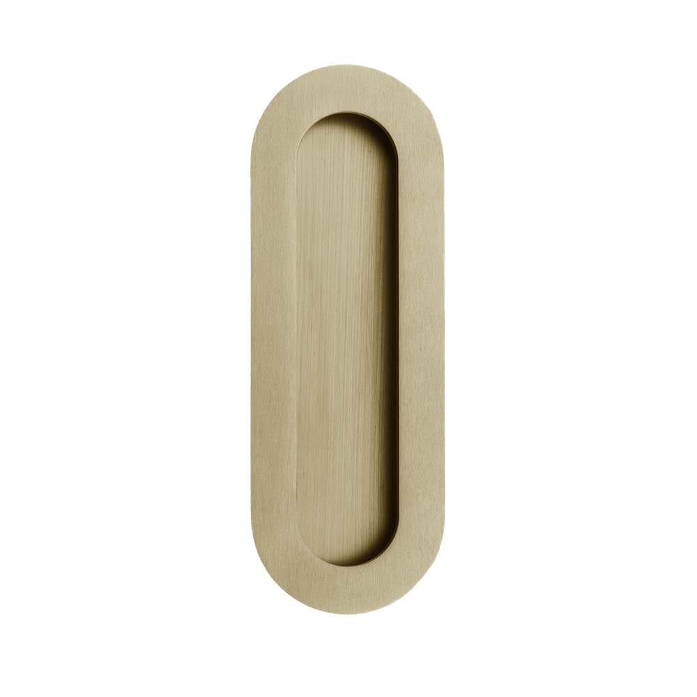 Linnea - Oval Flush Pull, Satin Brass - Satin Brass