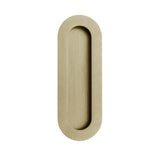 Linnea - Oval Flush Pull, Satin Brass - Satin Brass