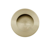 Linnea - Round Flush Pull, Satin Brass - Satin Brass