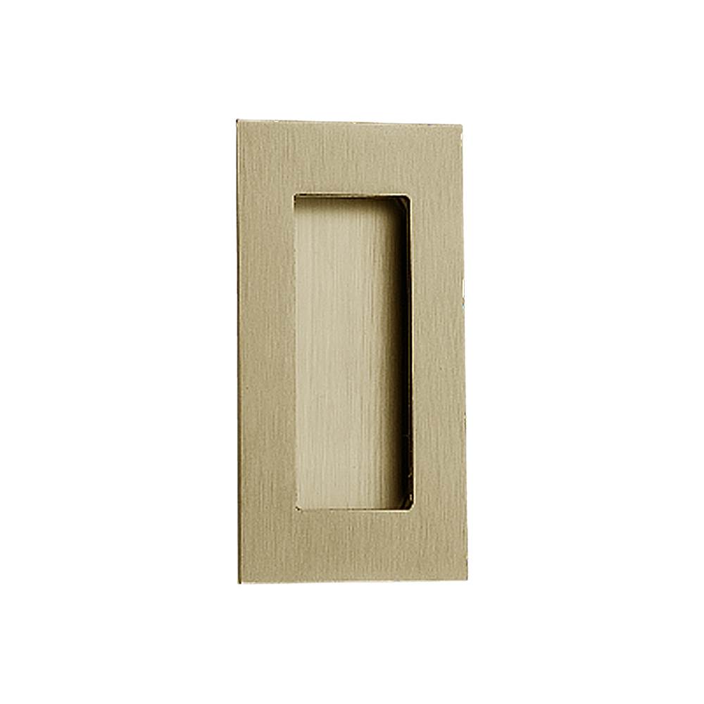 Linnea - Square Flush Pull, Satin Brass - Satin Brass