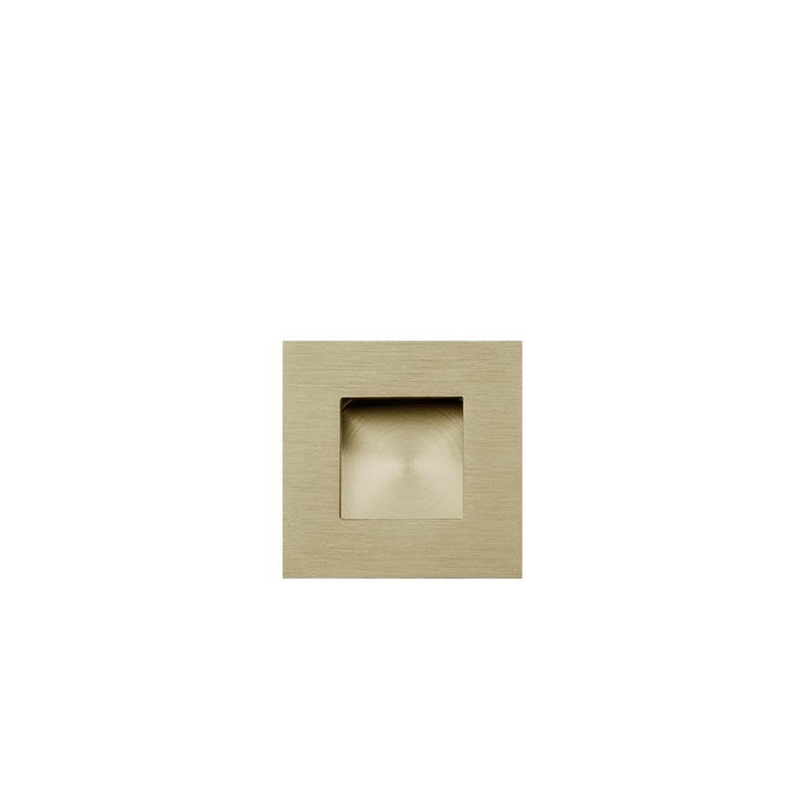 Linnea - Square Flush Pull, Satin Brass - Satin Brass