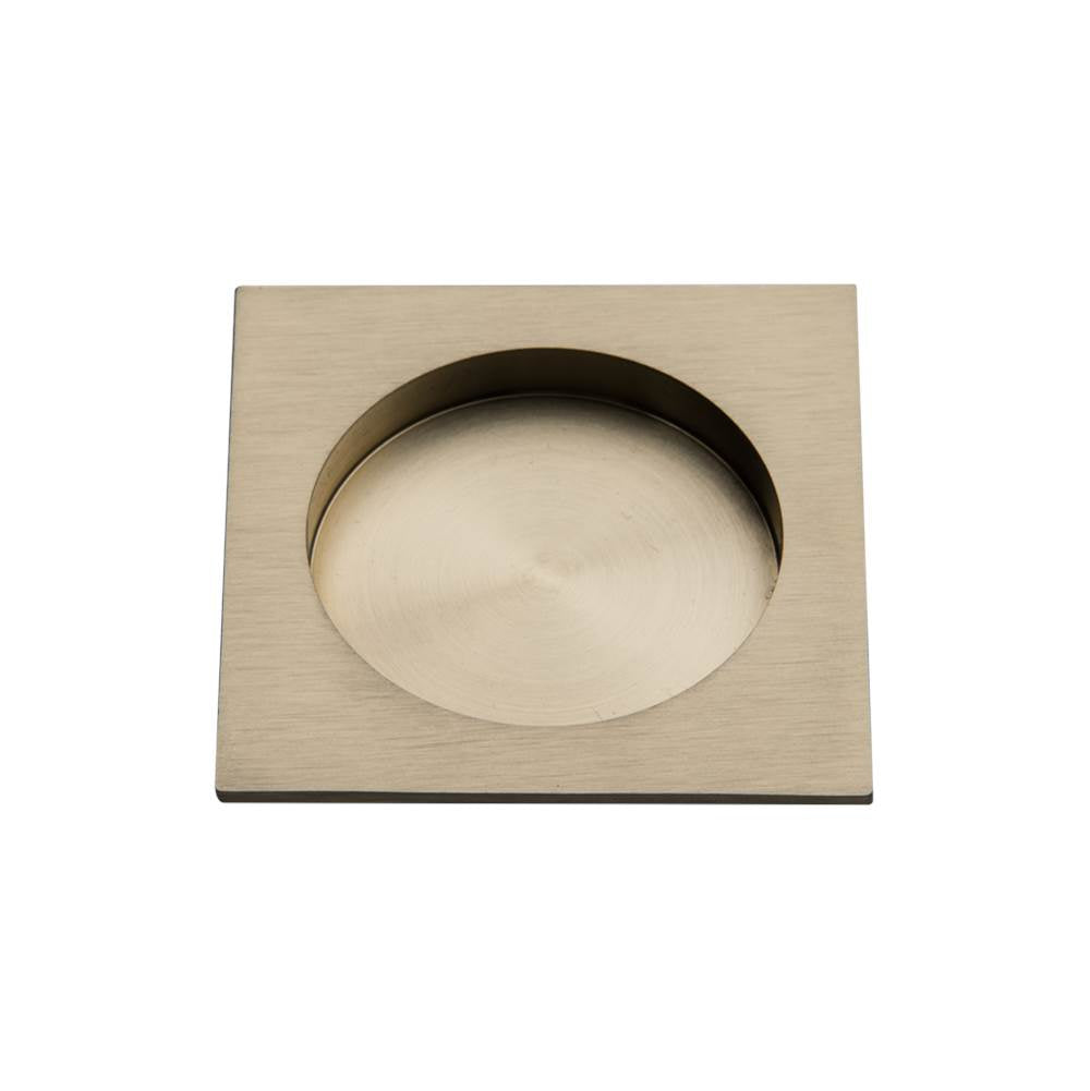 Linnea - Square Flush Pull, Satin Brass - Satin Brass