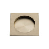 Linnea - Square Flush Pull, Satin Brass - Satin Brass