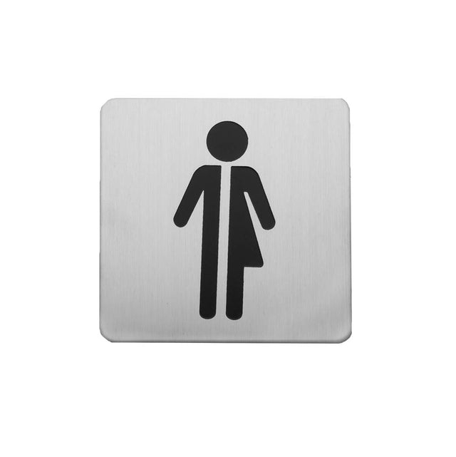 Linnea - Door Sign, Satin Stainless Steel - Satin Stainless Steel